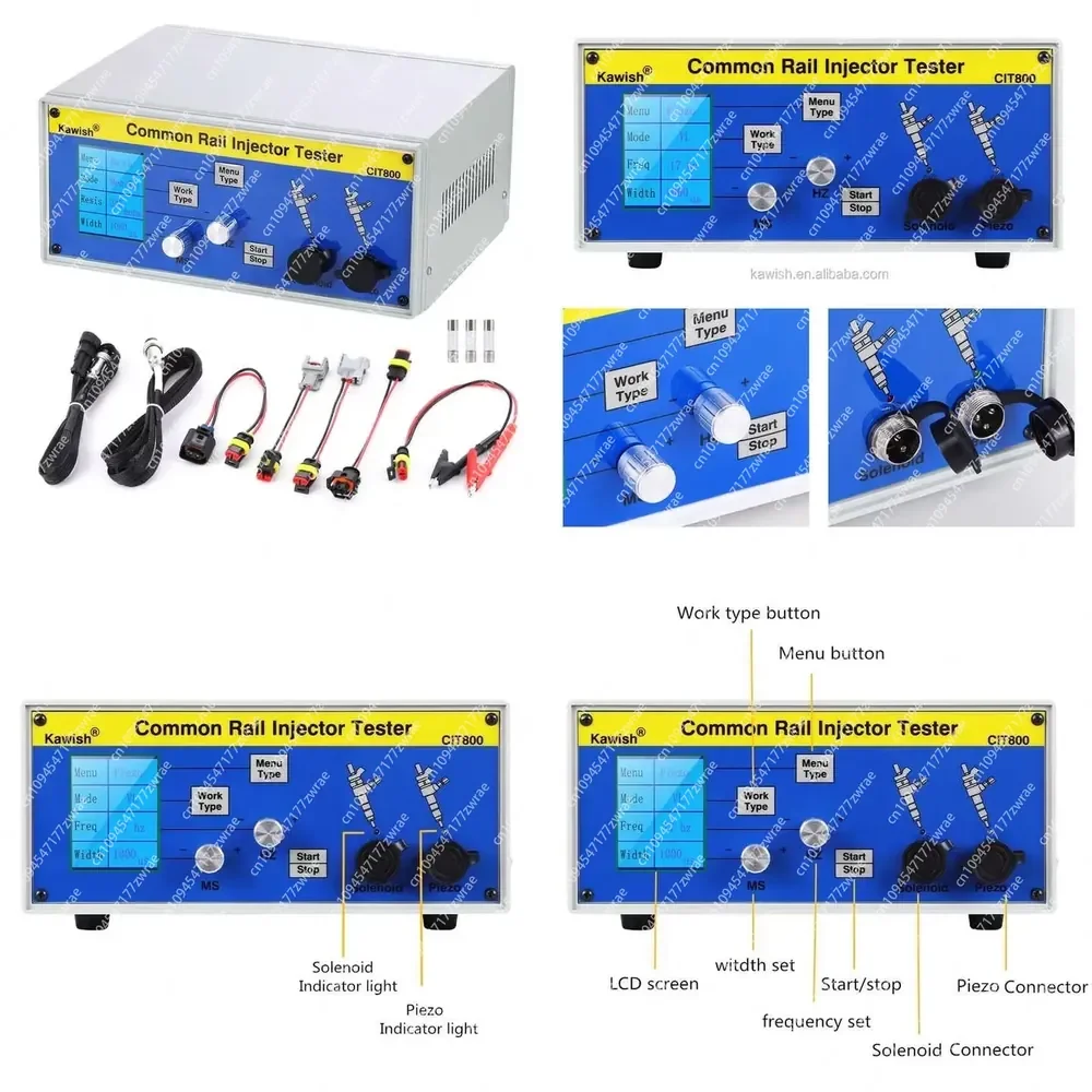 CIT800 Large LCD Digital Diesel Analyzer Common Rail Injector Tester Fuel Repair Tool Electromagnetic Injector Driver