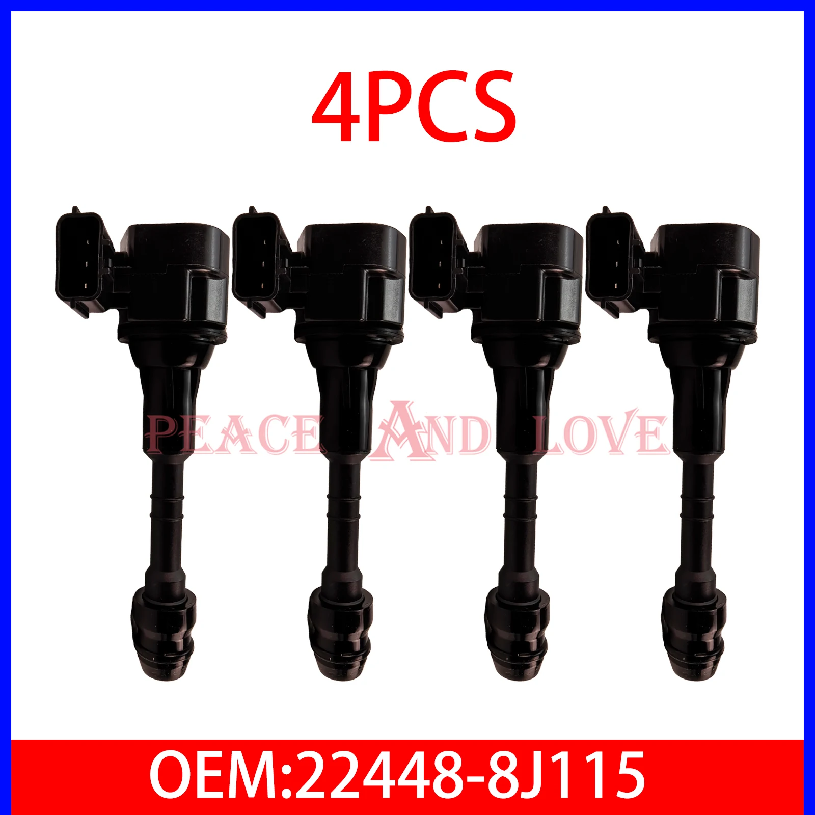 

4PCS Ignition Coils 22448-8J115 224488J100 Fit For Nissan Altima 3.5 Pathfinder Quest Infiniti l35 QX4 Suzuki 224488J11C UF349