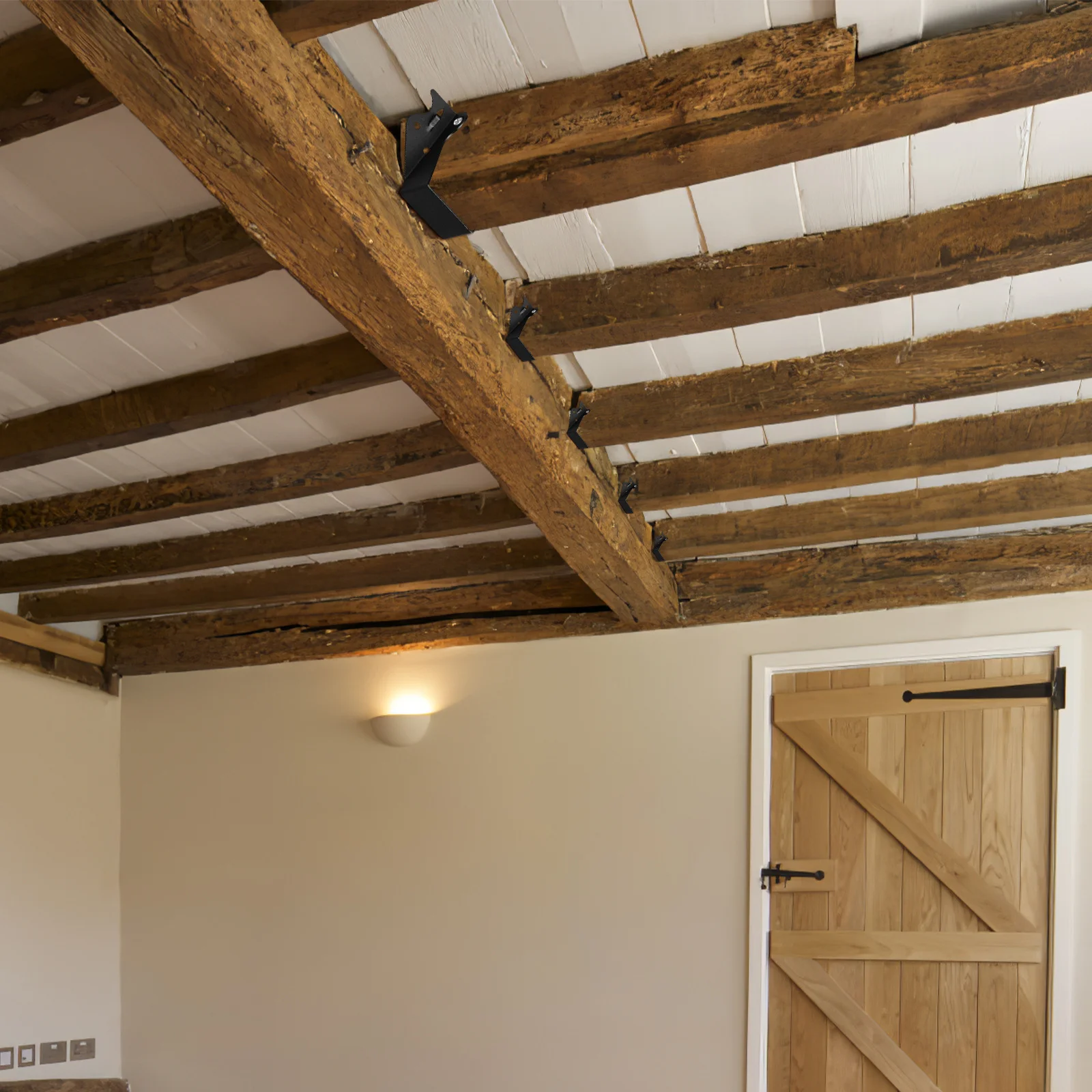 

10pcs Beam Brackets Closet Space Optimization Heavy Duty Rafter Hangers For Bedroom Laundry Hotel Joint Hangers For Shed Barn