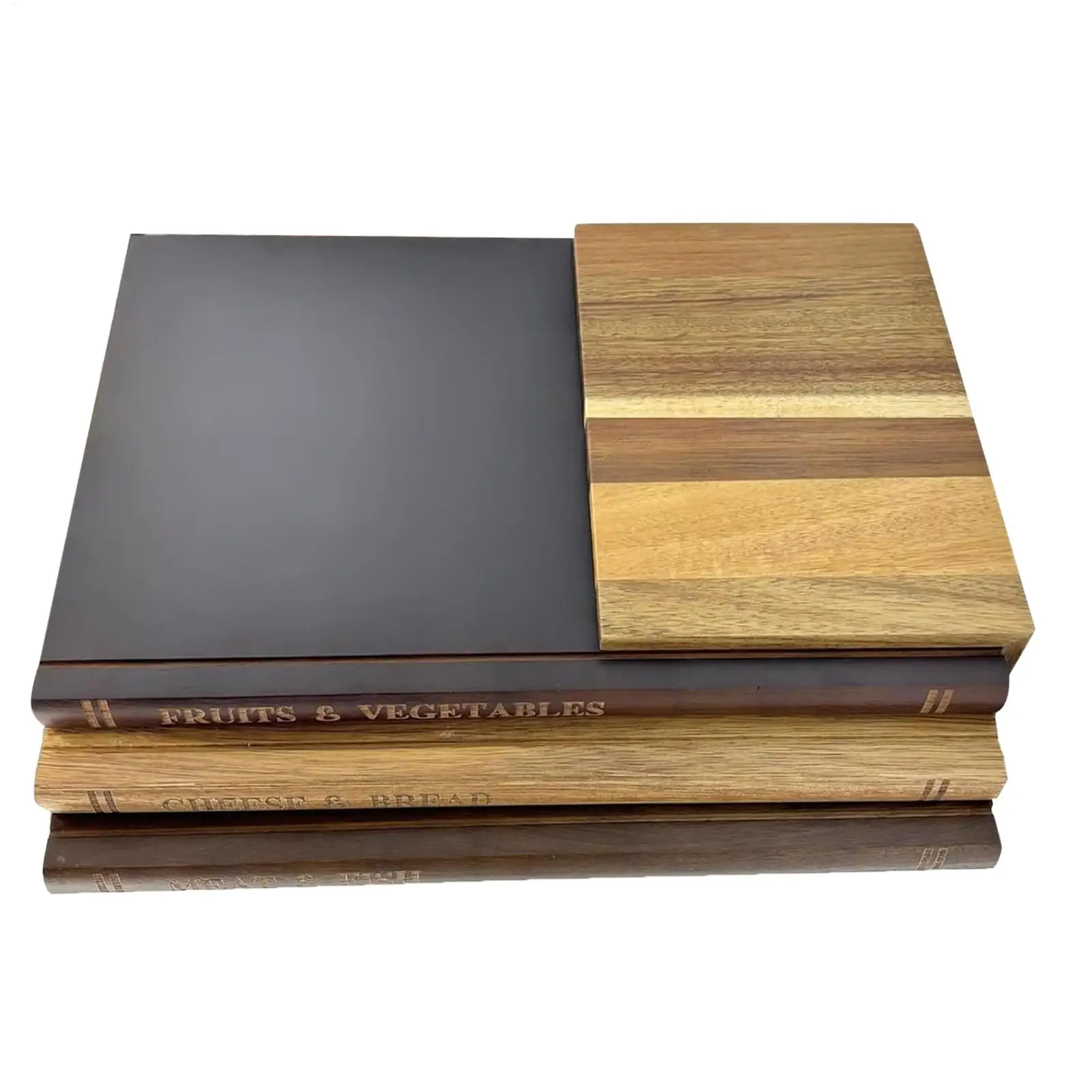 

3 Pieces Book Shaped Thickened Cutting Boards for Home Kitchen Supplies Chopping Boards for Cheese Meat Vegetables Preparing