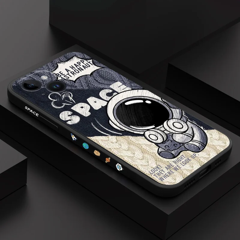 

Sweater Astronaut Phone Case For iPhone 15 14 13 12 11 X XR XS SE2 SE2020 8 7 6 6S Plus Pro Max Mini Silicone Cover