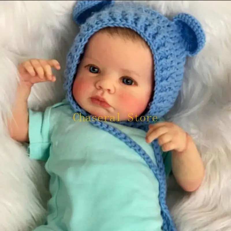 E7CE Handmade realistyczny silikon Reborns Baby Doll kombinezon piękna zabawka dla dziewczynki