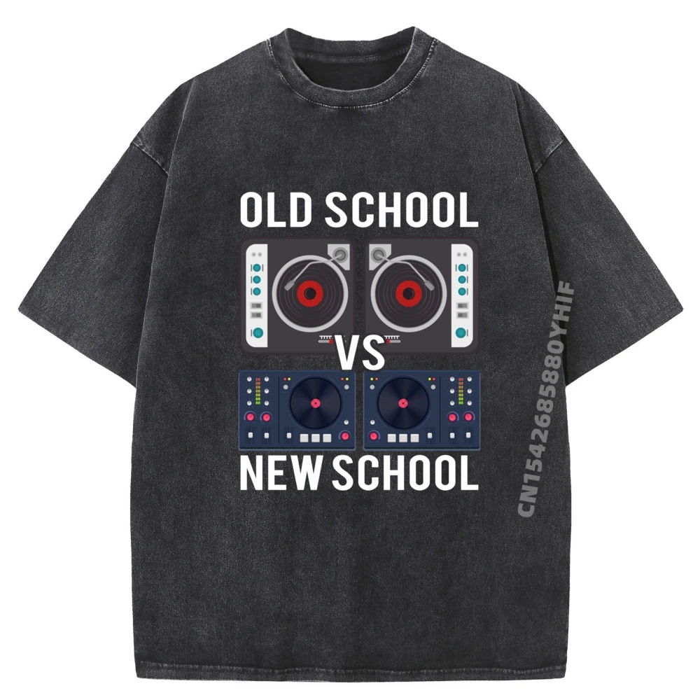

Забавная старая школа Dj Vs New School Music Lover Симпатичная мужская одежда Модная и модная уличная мужская вечерние потертая футболка
