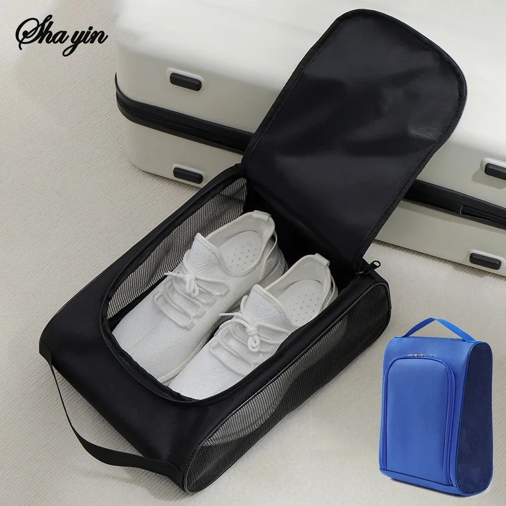 

Lightweight Breathable Shoe Bag for Golf & Sports, Portable Oxford Cloth Shoe Carrier Bag, Dustproof Handbag for Travel Storage