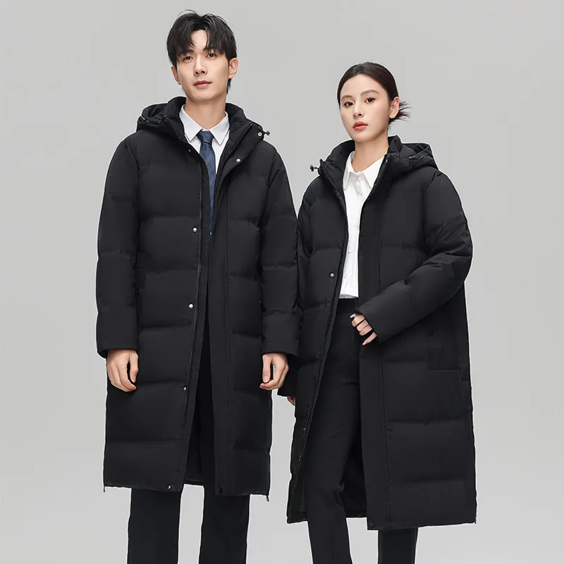 Warme Mode vrouwen Winterjas Mannen Down Jassen Parka Vrouw Witte Ganzendons Jassen Capuchon Hoge Kwaliteit Lange Padding HWY310