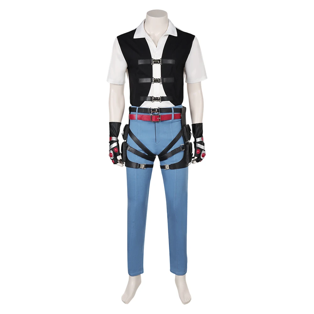 Game Tekken 8 Cos LEO Cosplay Costume Outfit Fantasy Coat Vest Pants Accessories For Adult Male Roleplay Halloween Carnival Suit