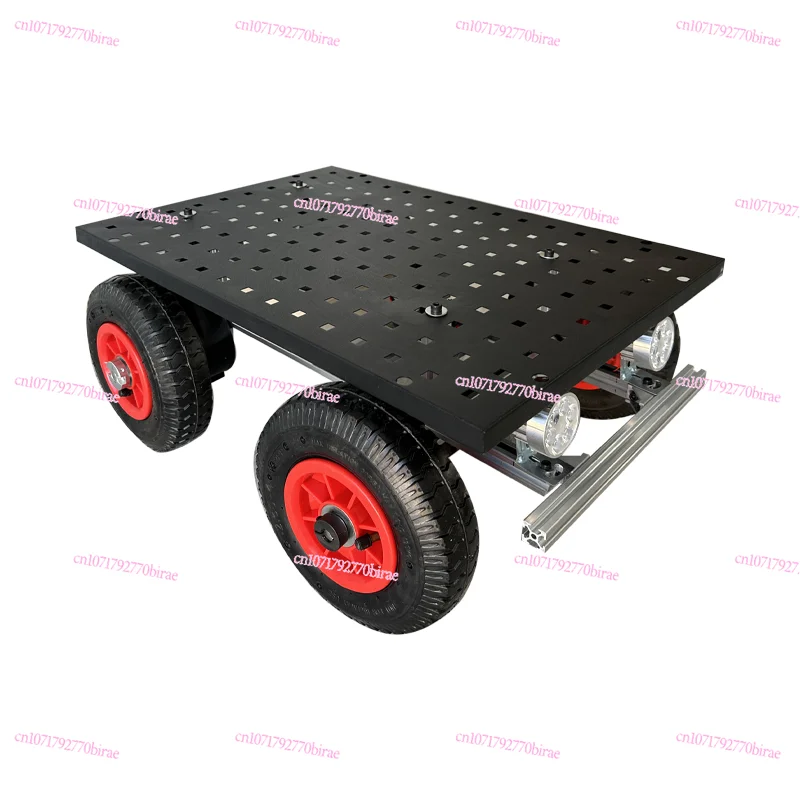 

Metal Remote Control Car Personalized DIY Heavy-duty Stable Transportation Powerful Stainless Steel Flat Electric Vehicle
