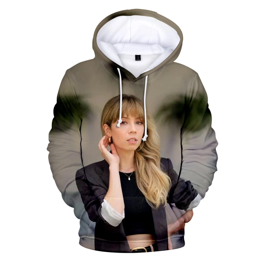 Jennette McCurdy-Sudadera con capucha para hombre y mujer, ropa de manga larga, estilo informal, 3D Pop Star, 202