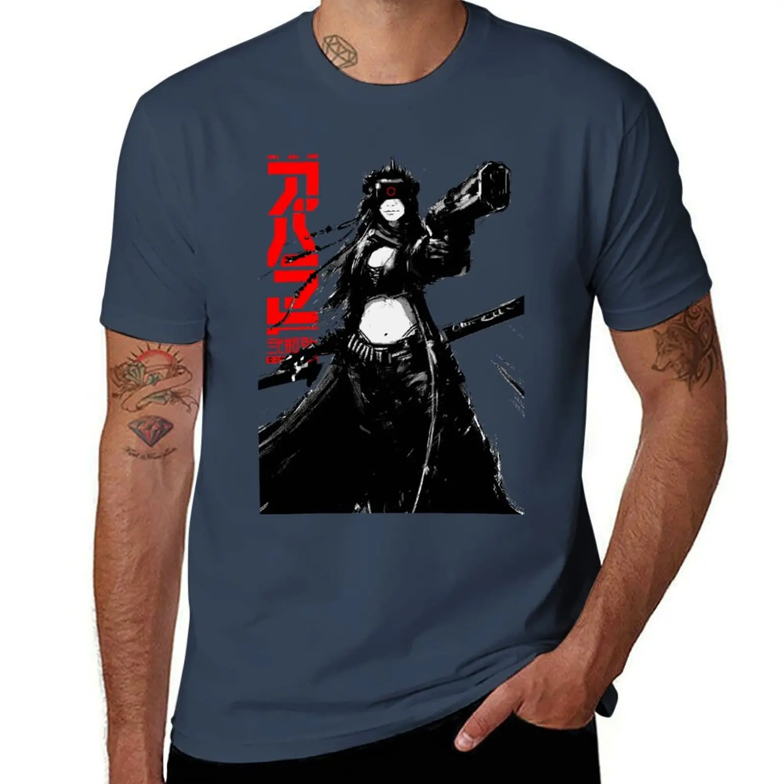 

Cyberpunk Girl Vaporwave Urban Futuristc Style T-Shirt Work Short Sleeve Cotton Top