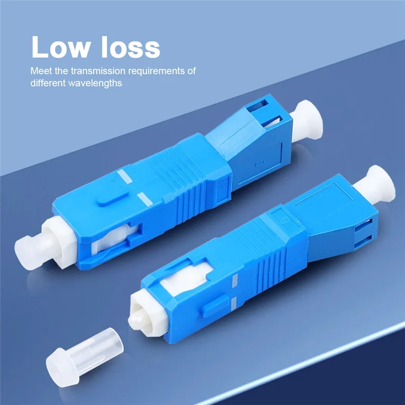 4 Pack Single Mode 9/125Um SC/UPC Male to LC/UPC Female Hybrid Optical Fiber Adapter Connector for Optical Power Meter