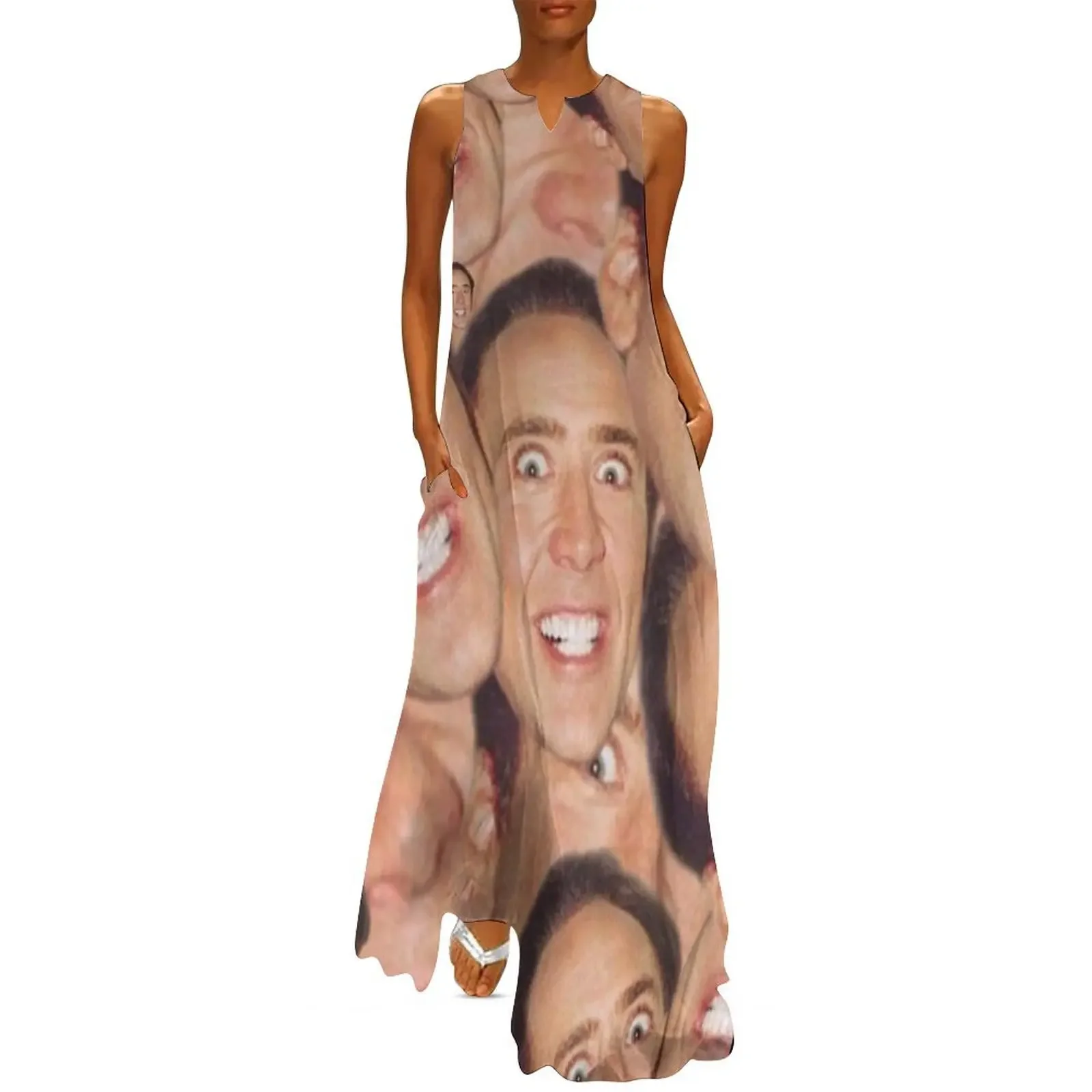 

Nick Cage Mask Long Dress Summer skirt summer dress womens 2025 Dance dresses Dress