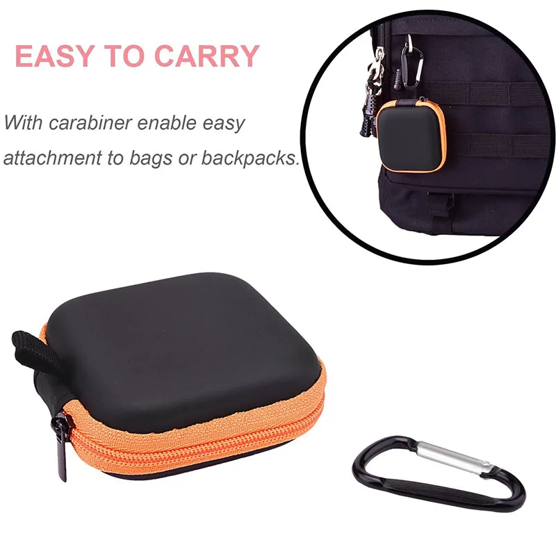 Bolsa portátil con cremallera para auriculares, 1 piezas, monedero, Cable USB, línea de transporte, caja de almacenamiento de Cable de datos USB,