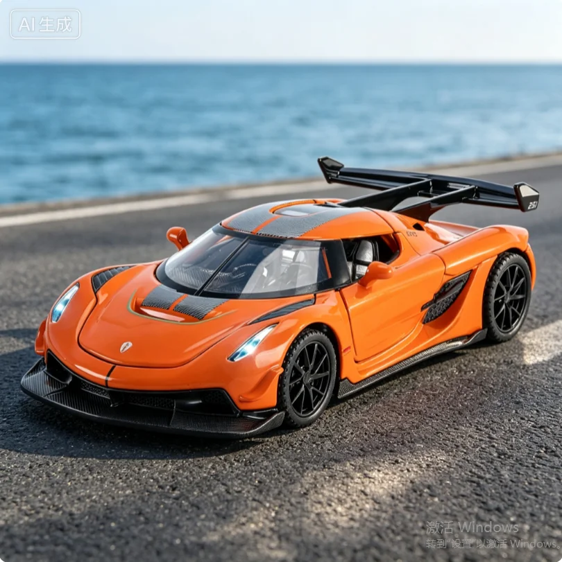 1:32 Alloy sports car model ornament toy boys gift wholesale delivery Alloy diacast cast car model rebound toy