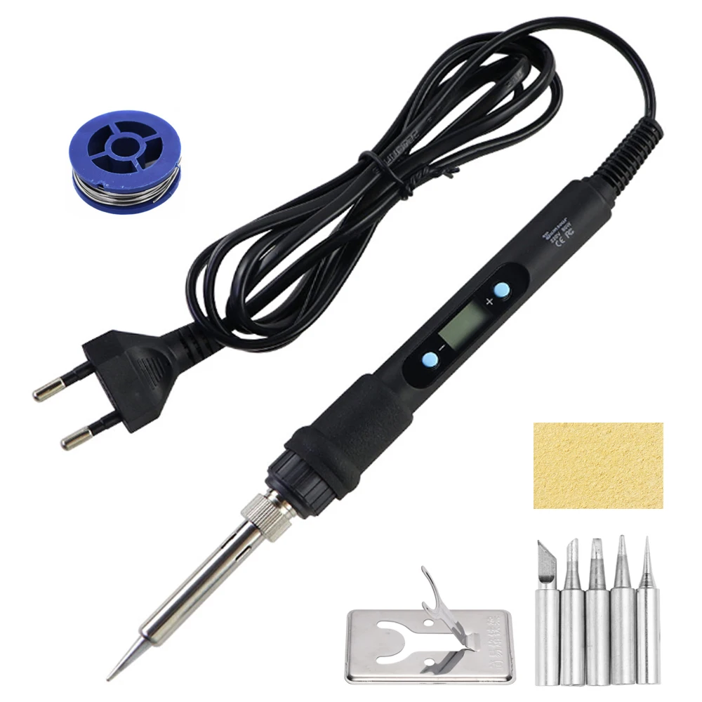 

Электрический паяльник 80 Вт, ЖК-цифровой дисплей, регулируемая температура, сварочные инструменты для ремонта, 220 В/110 В, наконечники для проводов