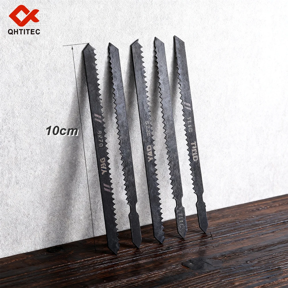 5PCS T111C High Carbon Steel Jigsaw Blades 100mm Wood Cutting for Fast Curved Straight Cuts Softwood Plywood