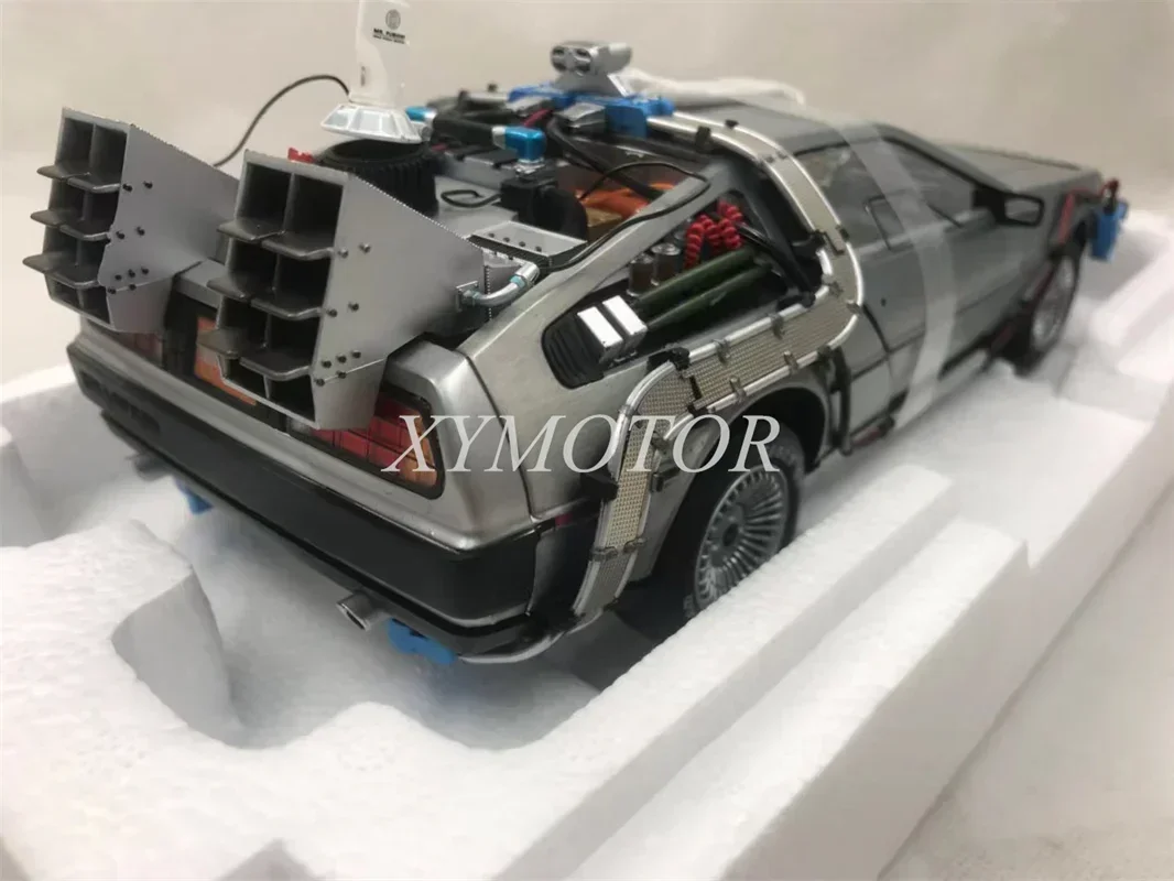 Hot Wheel 1:18 For DeLorean DMC-12 BCJ97 Diecast Model Car Back to the future II car Gifts Hobby Display Ornaments Collection