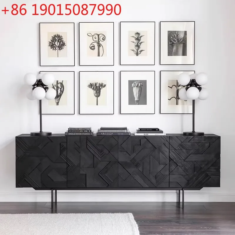 

Средневековый индустриальный стиль, обеденный боковой шкаф, свет, роскошная гостиная, резьба по дереву, цветочное украшение, вход