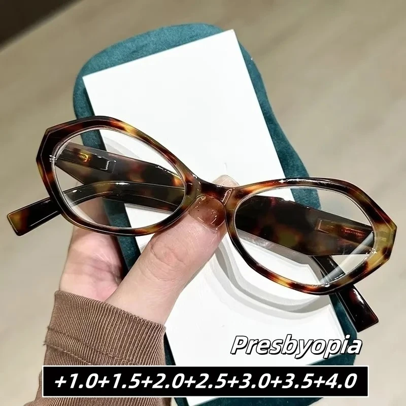 

New Hot Ins Reading Glasses Computer Eyeglasses Blocking Blue Light Polygon Presbyopia Eyewear Europe&America for Women&Men 2025