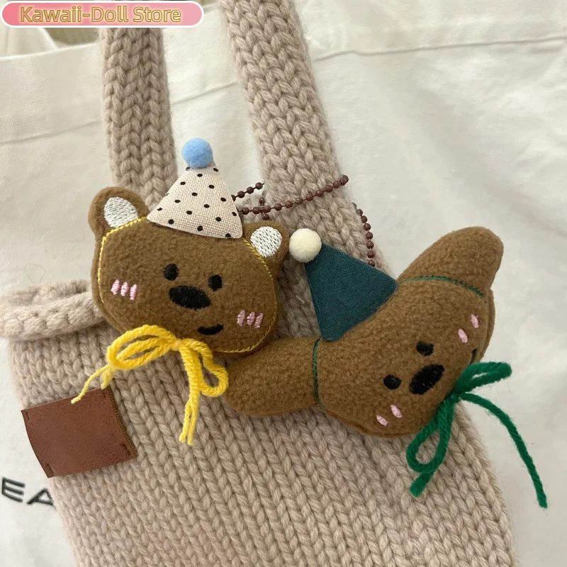 Schöne Cartoon Plüsch Bär Anhänger Nette Weiche Angefüllte Puppe Schlüsselring Tasche Anhänger Rucksack Dekoration Für Beste Freundin Geschenke
