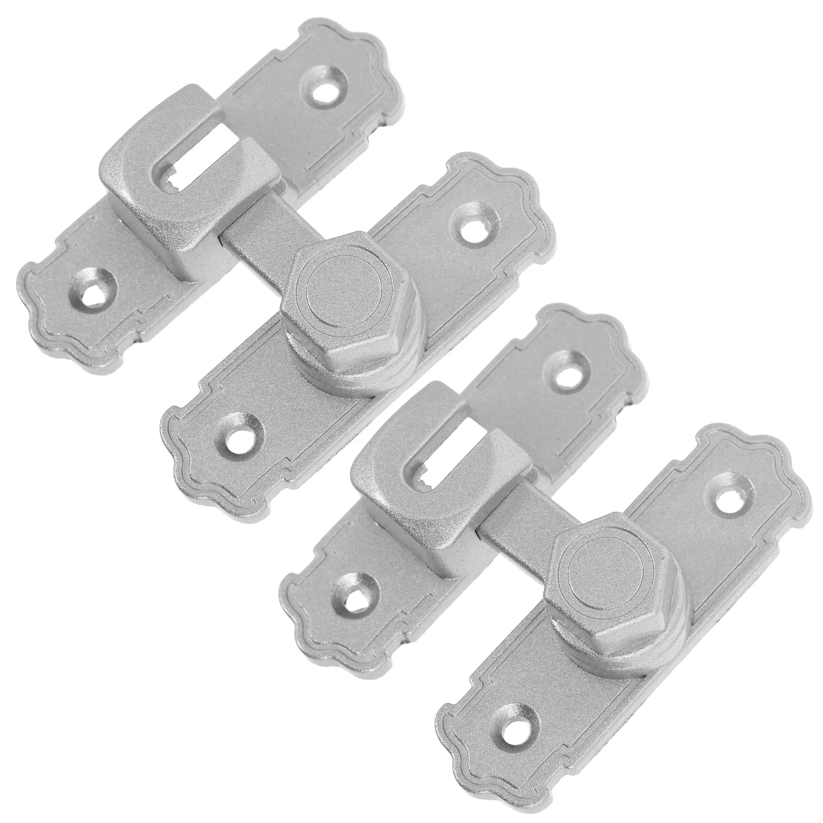 

2 pcs Lock Latch Silver 90/180 Degree Push To Open Sliding Barn Door Hardware Flip Latch For Bathroom Bedroom Garage Interior