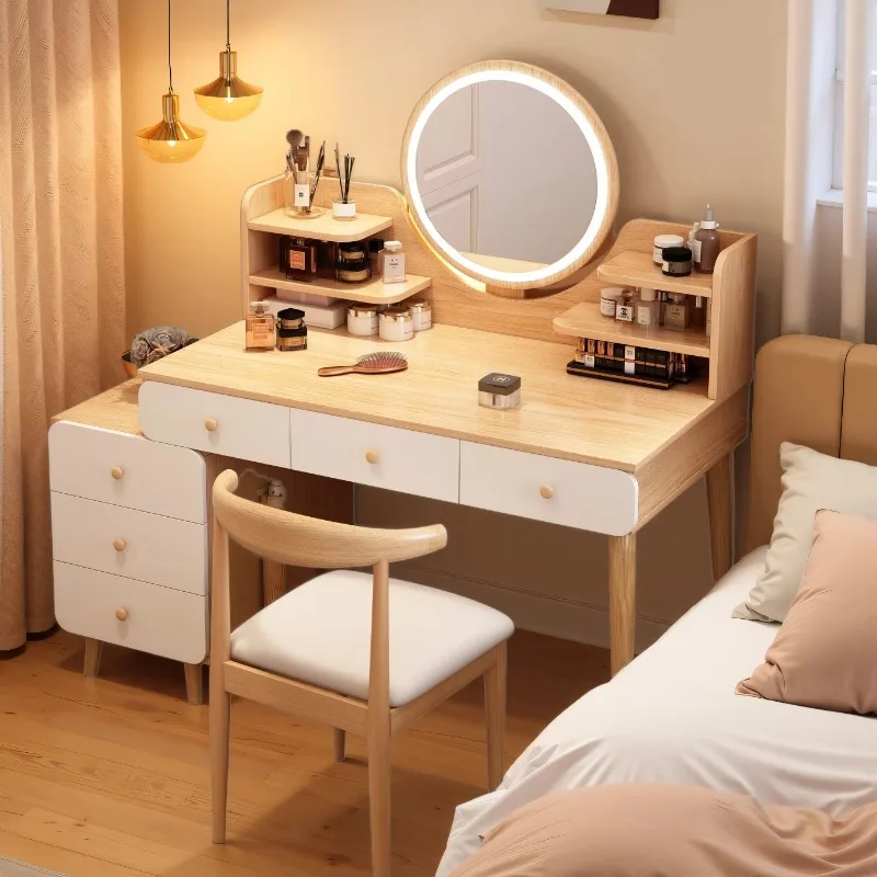 

Dresser small apartment modern simple bedroom new chest integrated light luxury high-end storage makeup table