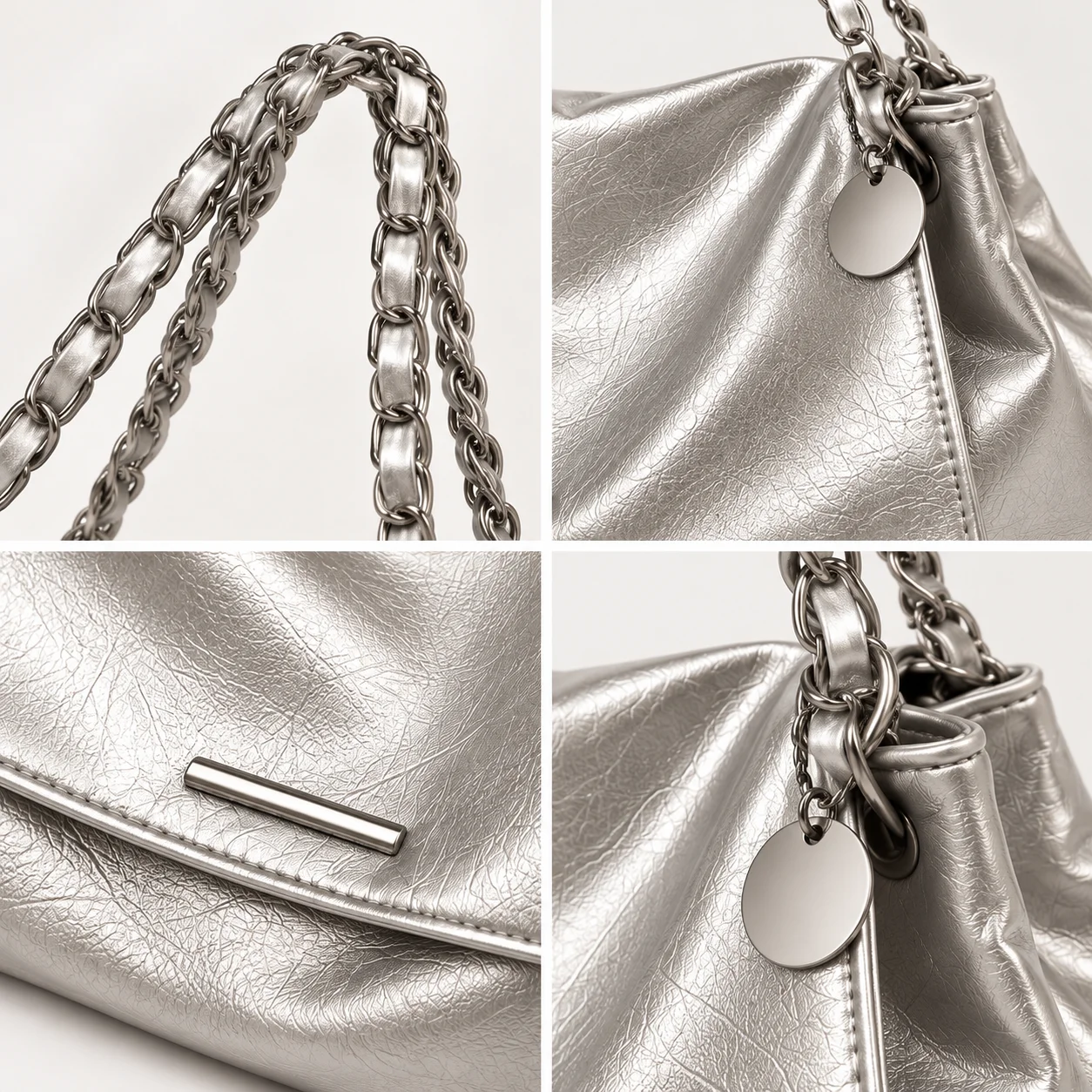 Women's Large Capacity Tote Bag Fashion Chain Shoulder Crossbody Bag Elegant Everyday Commuter Handbag