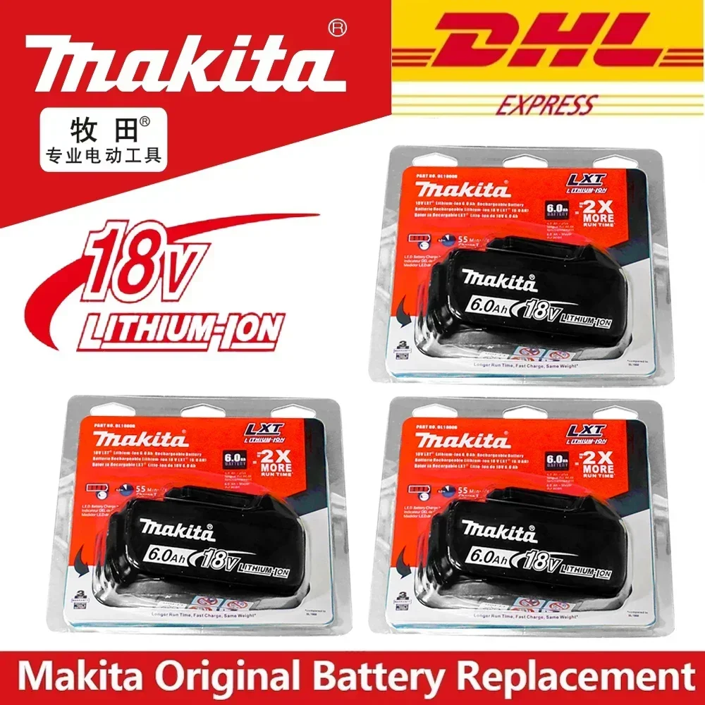 

100% Genuine Makita 18v 6.0Ah Replacement battery bl1850b BL1850 bl1860 bl 1860 bl1830 bl1815 bl1840 LXT400 for makita tools