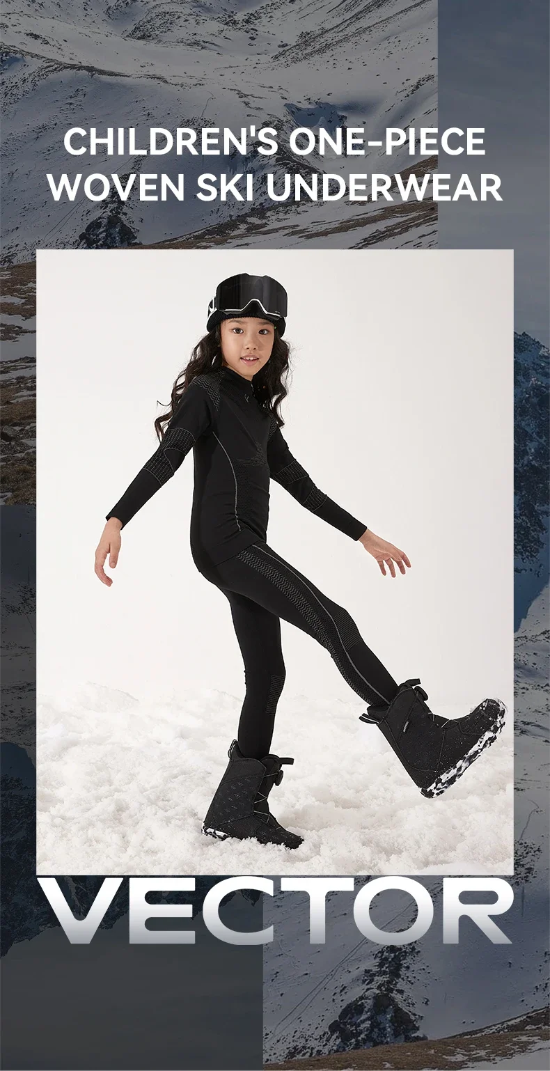 VECTOR Children Ski Thermal Underwear Sets Sports Quick Dry Tracksuit Fitness Workout Exercise Tight Shirts Jackets Sport Suits