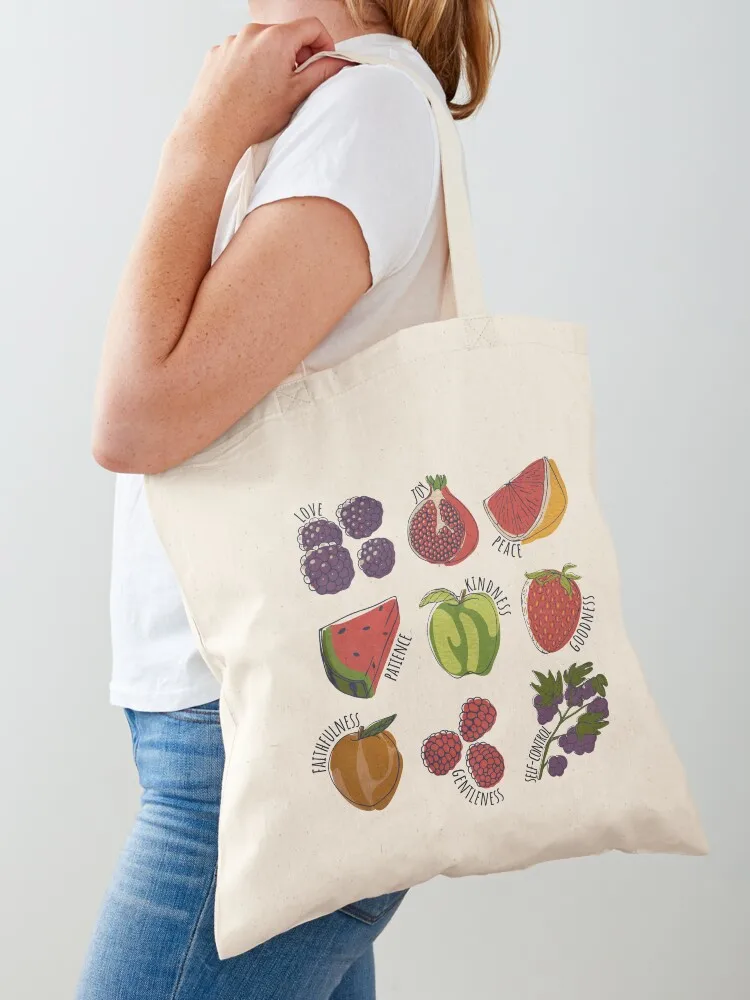 Fruit of the Spirit Tote Bag university shopper bag Canvas cloth bag woman