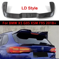 Per BMW X5 G05 X5M F95 2018 + pinne posteriori in fibra di carbonio ala superiore Spoiler posteriore Duckbill Car Wing Retrofit accessori per auto ad ala centrale