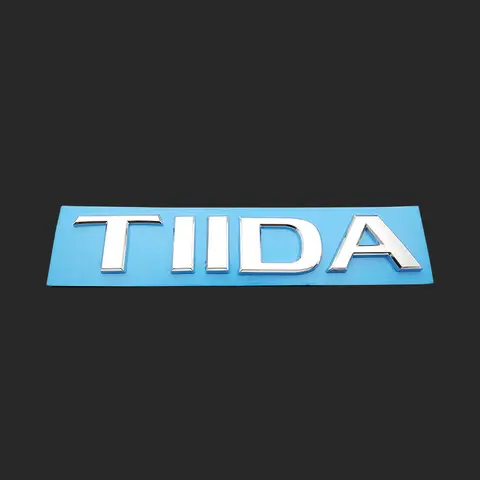 For  NISSAN 2005 -2021 TIIDA  Emblem TIIDA  Rear Trunk English Letter Logo Sticker