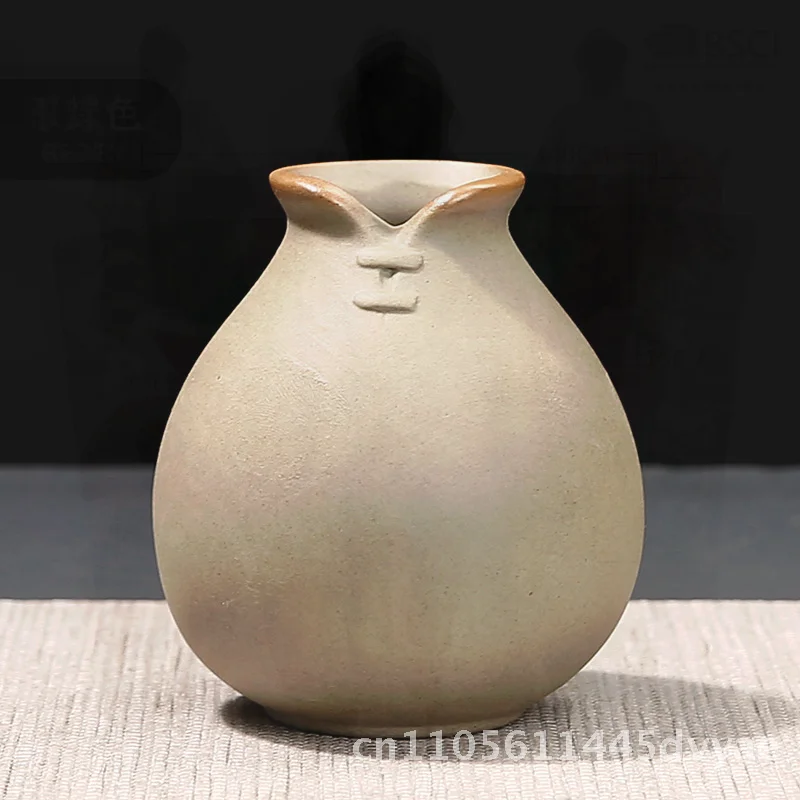 

Creative Ceramic Mini Vase Handmade Stoneware Small Flower Ornament Zen Desktop Decor Hydroponics Compatible within 10cm