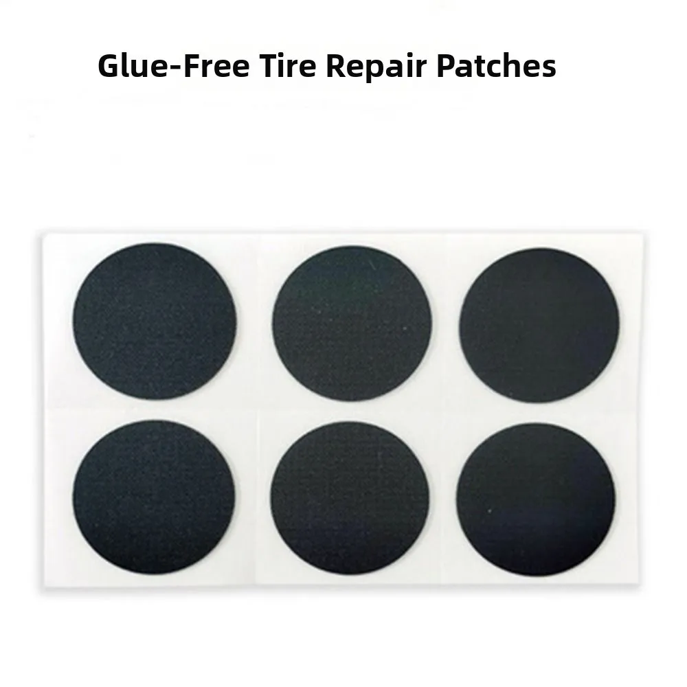 1pc/1sheet Multistyles Bike Tire Patch Repair Tool BlackWhite PE Tyre Protection No-glue Adhesive Quick Drying Fast Tyre Tube