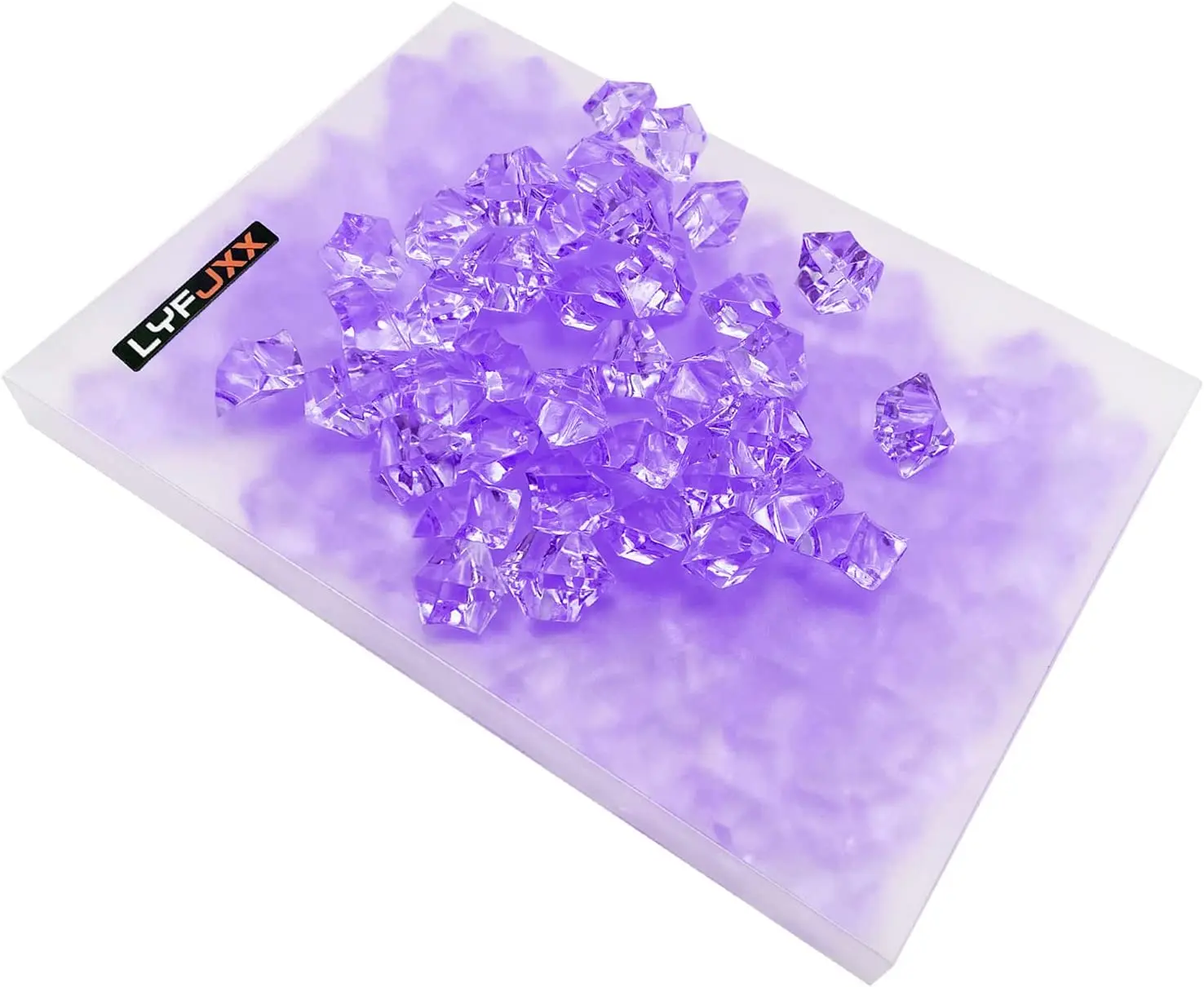 50 Cubetti di Ghiaccio Artificiali Trasparenti da, Riutilizzabili, Irregolari, in Plastica, Cubetti di Ghiaccio Quadrati in Acrilico per Fotografia, Feste, Decorazione Della Cucina