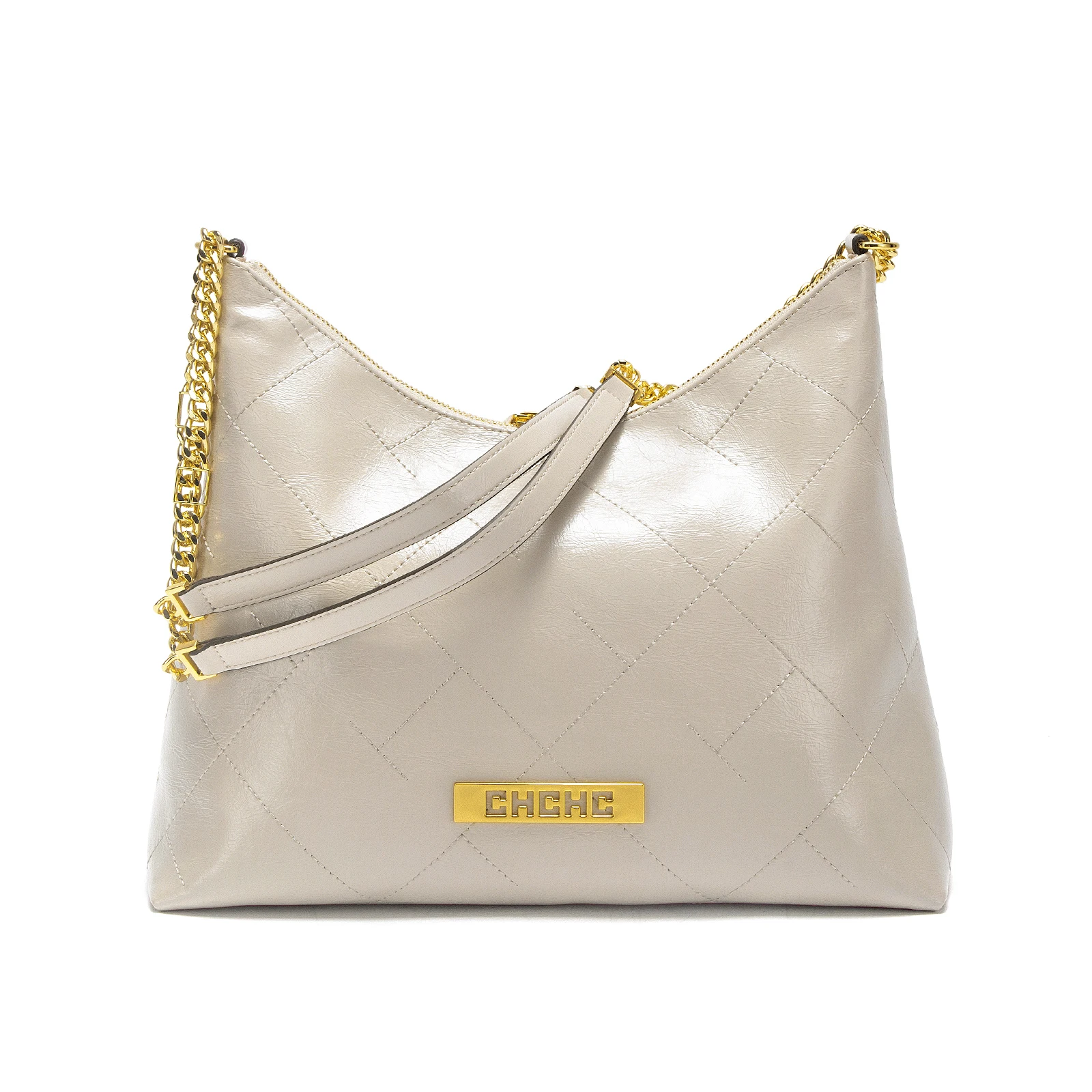 CHCH Women's Handbag New Silver Tote Bag Classic Car Seam Handheld Chain Bag image 6