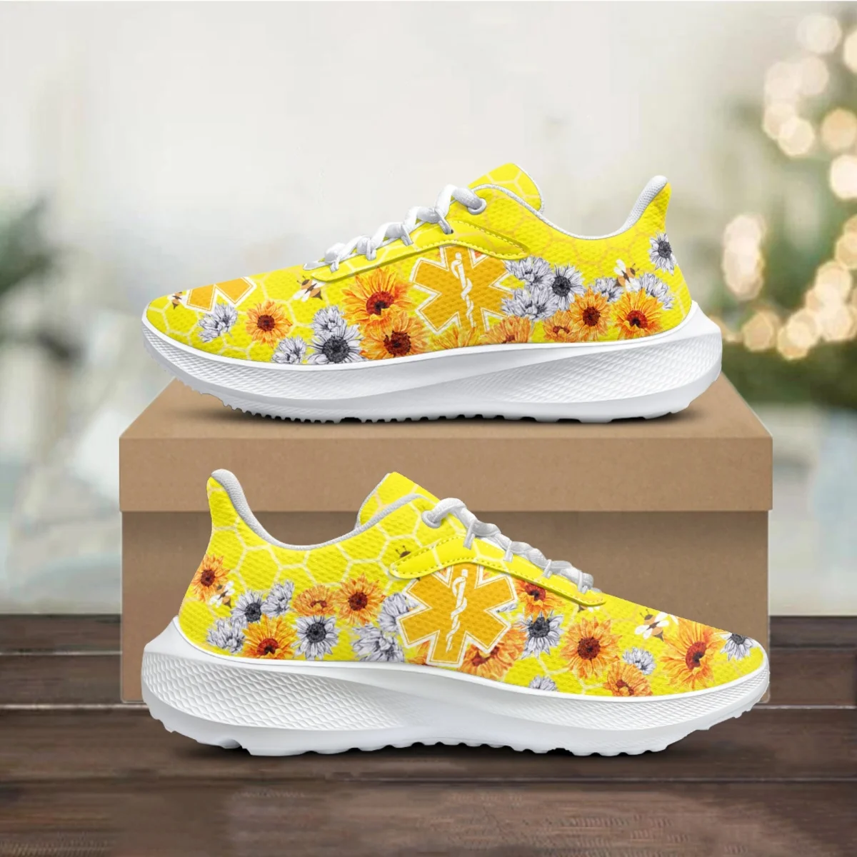 Paramedic EMT EMS Flower Designer Sneakers Fashion Comfort Teens Women Platform Shoes Ladies Sports Footwear Casual Zapatillas