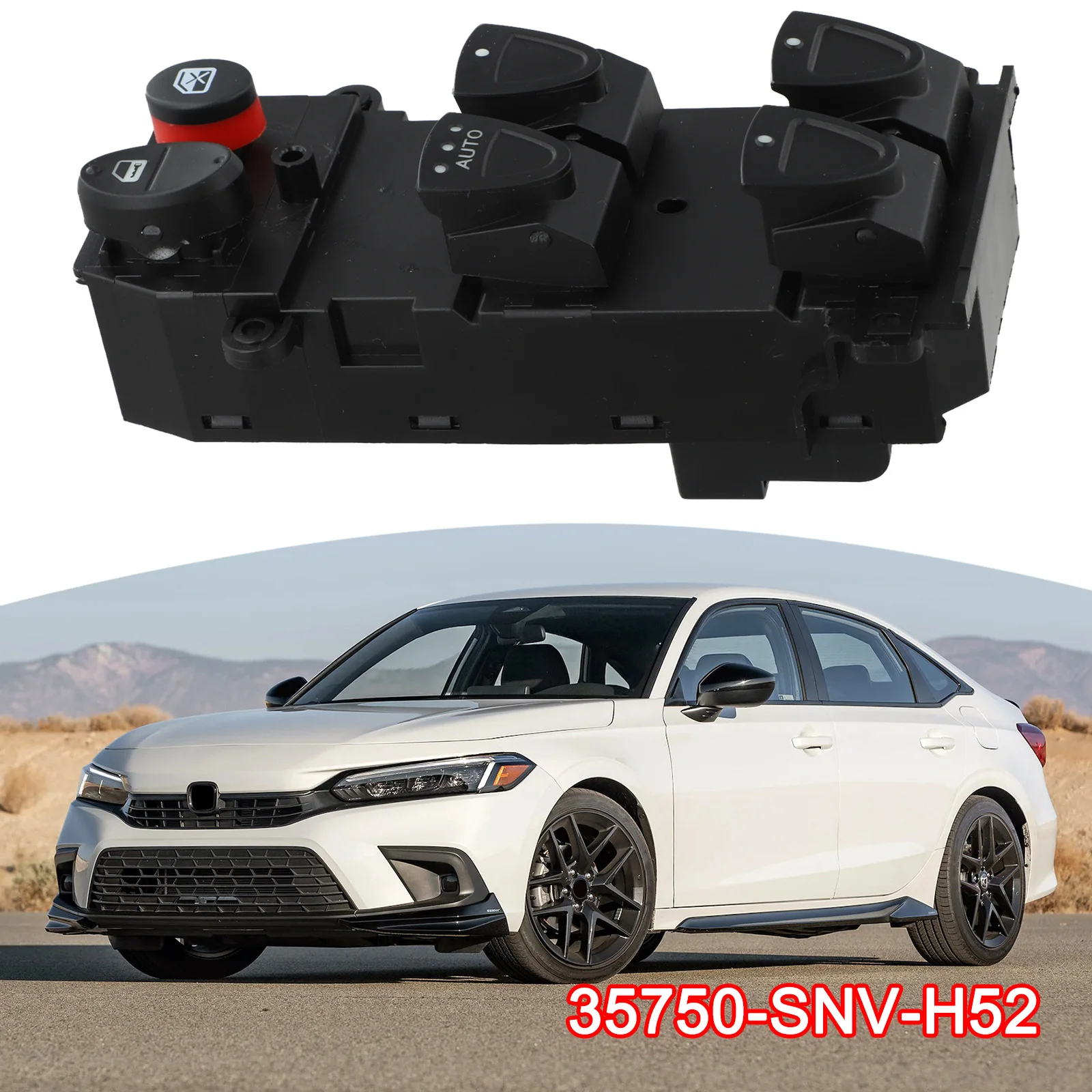 

For Honda For Civic (06 11) Front Left Driver Side Power Window Assembly Compatible with OEM Part No 35750 SNA A13