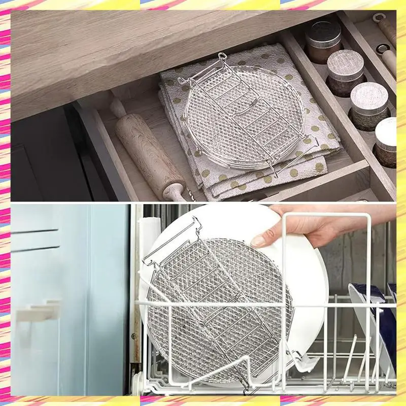 

ABJJ Stainless Steel Dehydrator Rack For Ninja Foodi 6.5& 8Qt And Ninja Pressure Cooker Dehydrator Rack Air Fryer Accessories