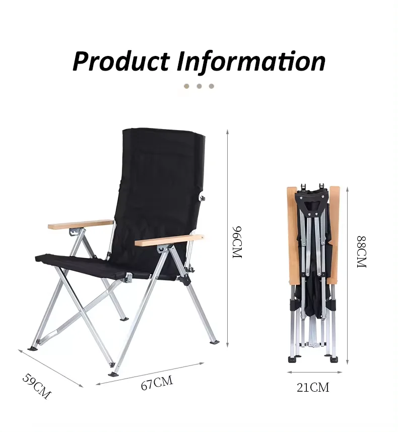 Factory Heavy-Duty Outdoor Aluminum Lounge Chair Modern Design Reclining Foldable Seats For Beach Lawn Camping