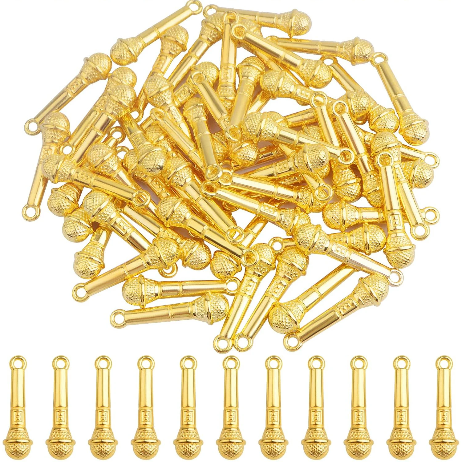 

60 шт. тибетских подвесок-микрофонов, винтажные музыкальные шармы из сплава, аксессуары для изготовления ожерелий, браслетов и ювелирных изделий своими руками