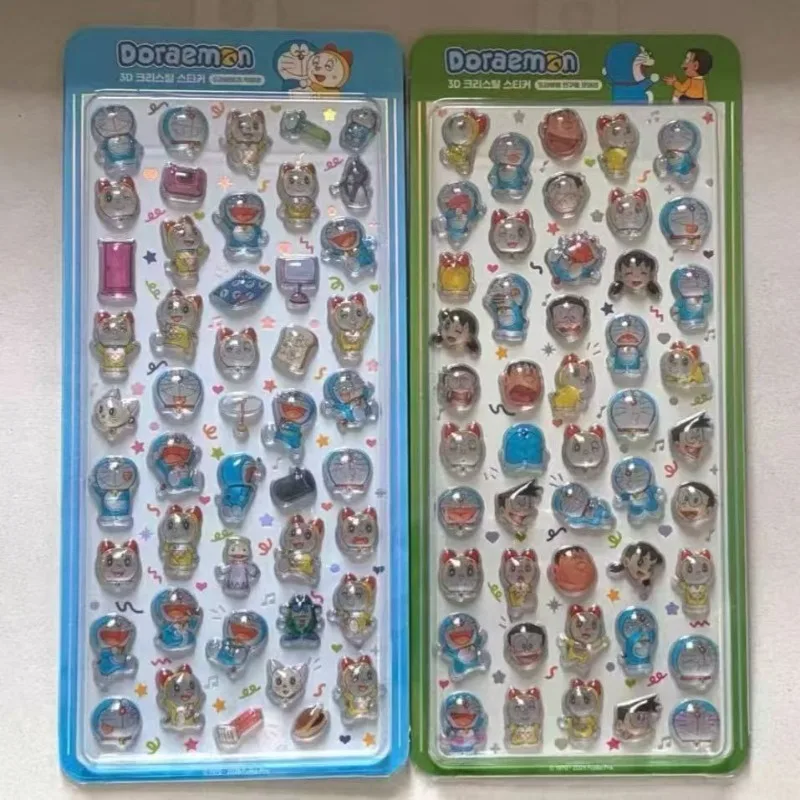 Doraemon Crystal Sticker Anime Peripheral Cute Cartoon Modeling Diy Phone Case Sticker Fashion Exquisite Child Reward Sticker view 3