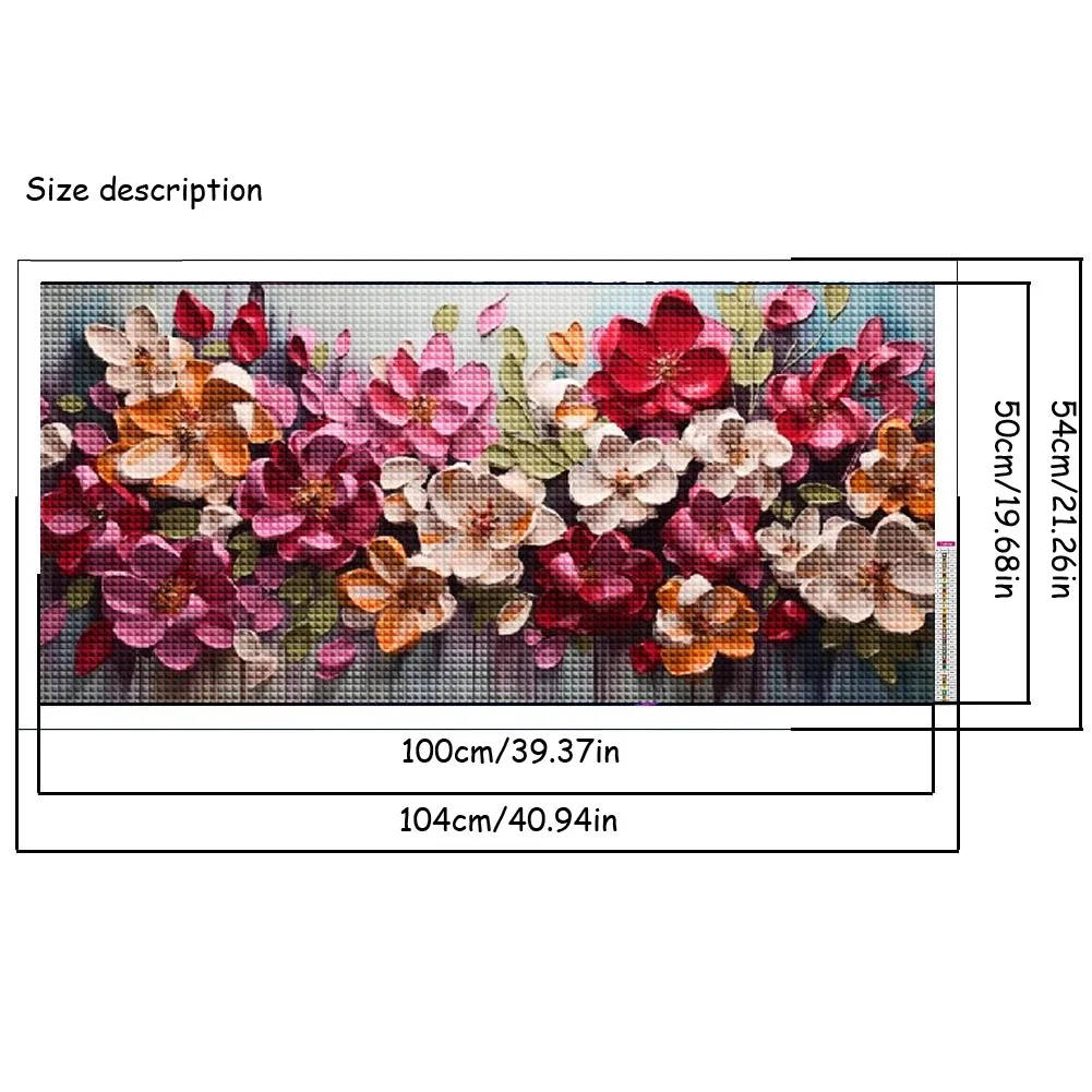 Colorful Floral Diy Diamond Painting Watercolor Flower Large New 202 Cross Stitch Kits Mosaic Embroidery Housewarming Gift