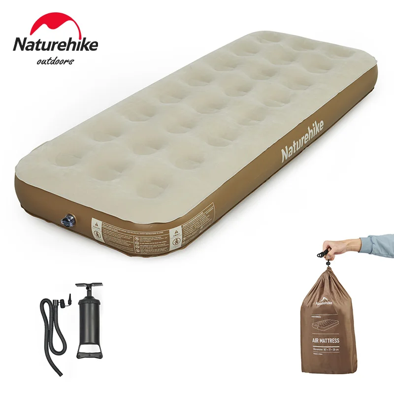 

Надувной матрас Naturehike из ПВХ, комнатный матрас с насосом, роскошный на 1 человек, утолщенный надувной