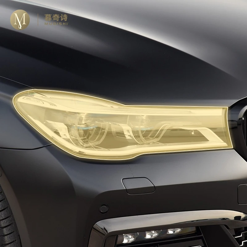 

MUQSHI Pre cutting Car Exterior Headlights PPF transparent protective film TPU scratch resistant For BMW G11 Series 7 2014-2018