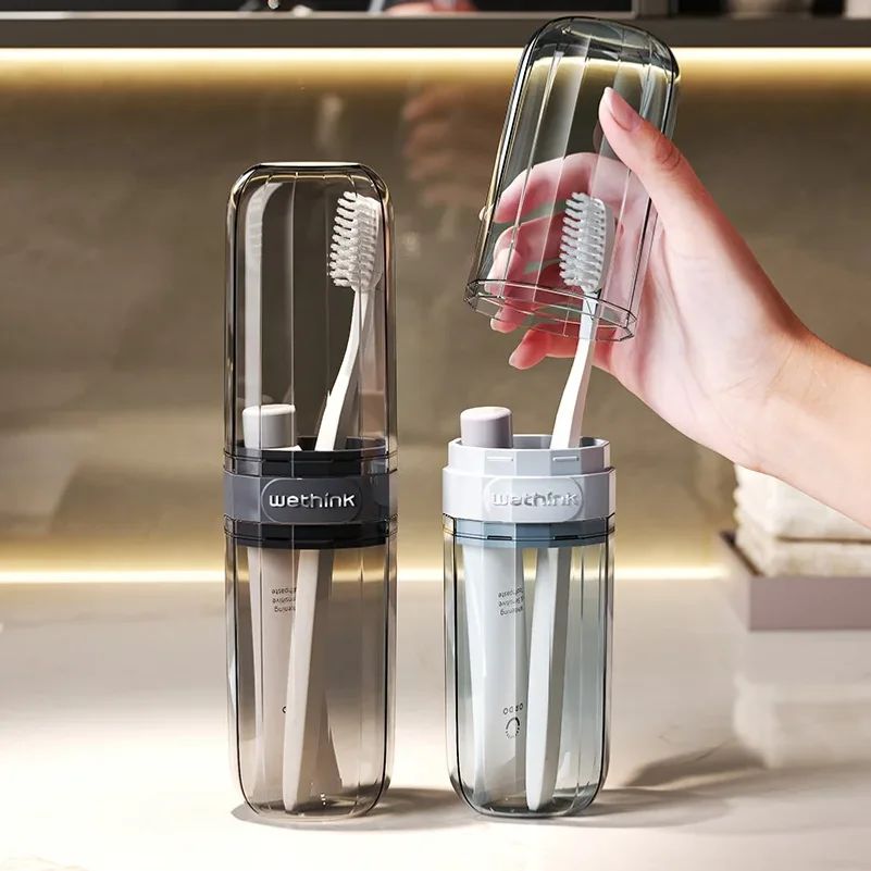 

1PC Toothbrush Travel Containers Transparent Portable Toothbrush Case Outdoor/business Trip/travel Acessories
