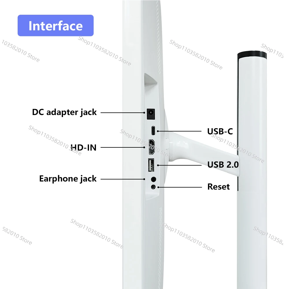 24-Inch Touch Screen 8-Core Central Processor Android OS 128GB Built-in Battery with 13MP Smart Mobile Portable TV Rotary