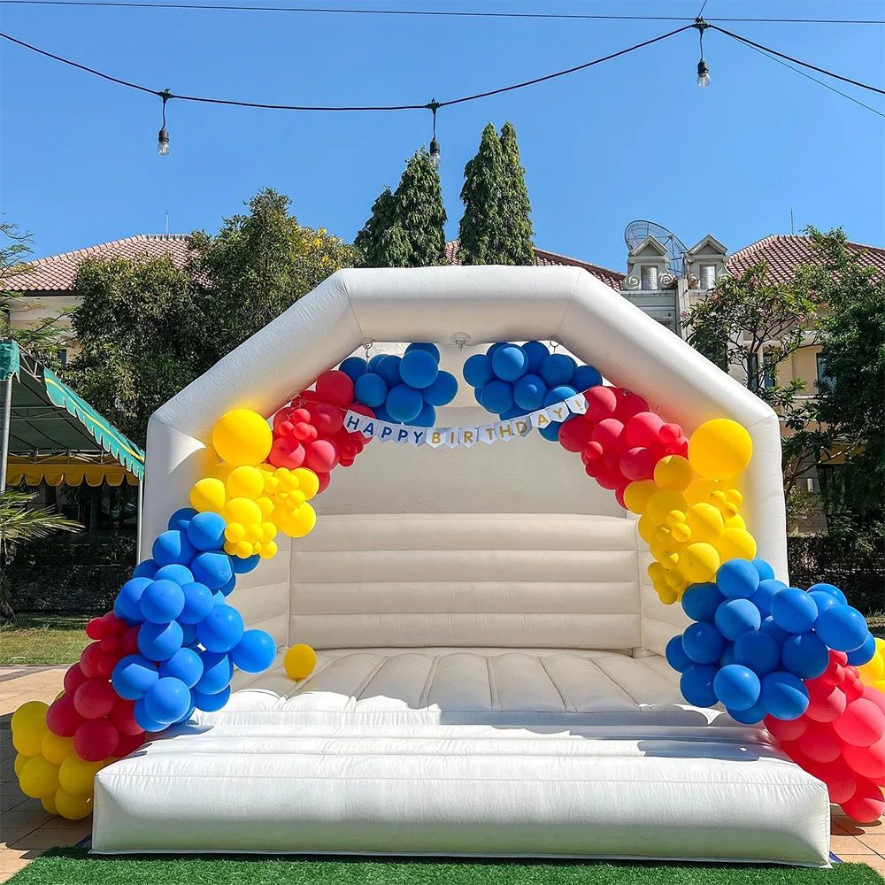 New arrival White popular Bubble bounce house Tent House custom Inflatable jumping house for kids party