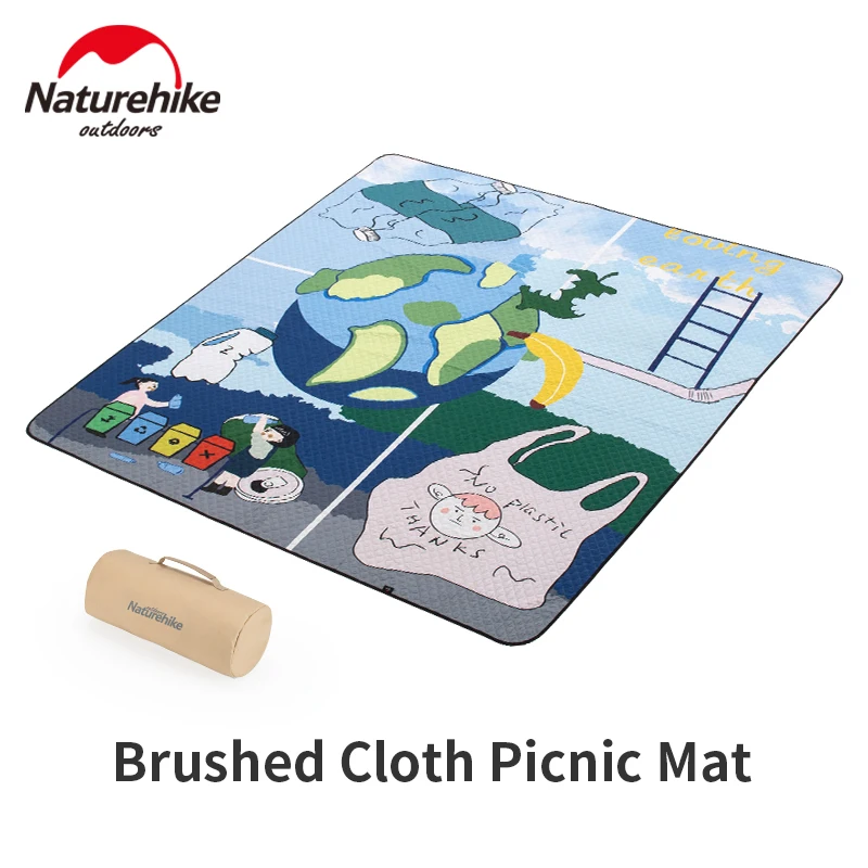 

Naturehike Camping Fleece Mat Big 4-10 Person Picnic Mat Beach Damp Proof Outdoor Mat Cartoon Pattern Portable Travel Outing Mat
