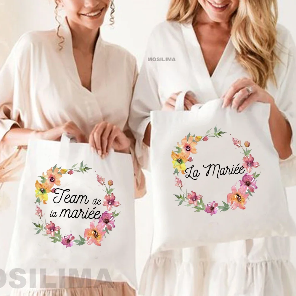 Team Bride Wedding Party Decoration Bag Bridsmaid Gifts Bag Bachelorette Beg Women Shoulder Bag Shopping Bag