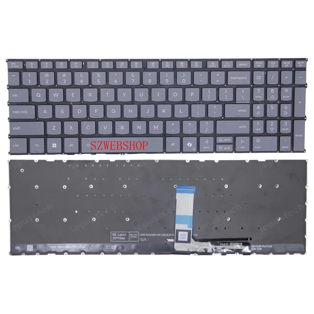 

New Laptop For Lenovo IdeaPad Slim 3 15AHP10 15ARP10 15IRH10 15IRH10R US Keyboard Backlit